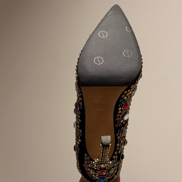 Miu Miu Black Heels with Multicolor Embellishments - Picture 10 of 12